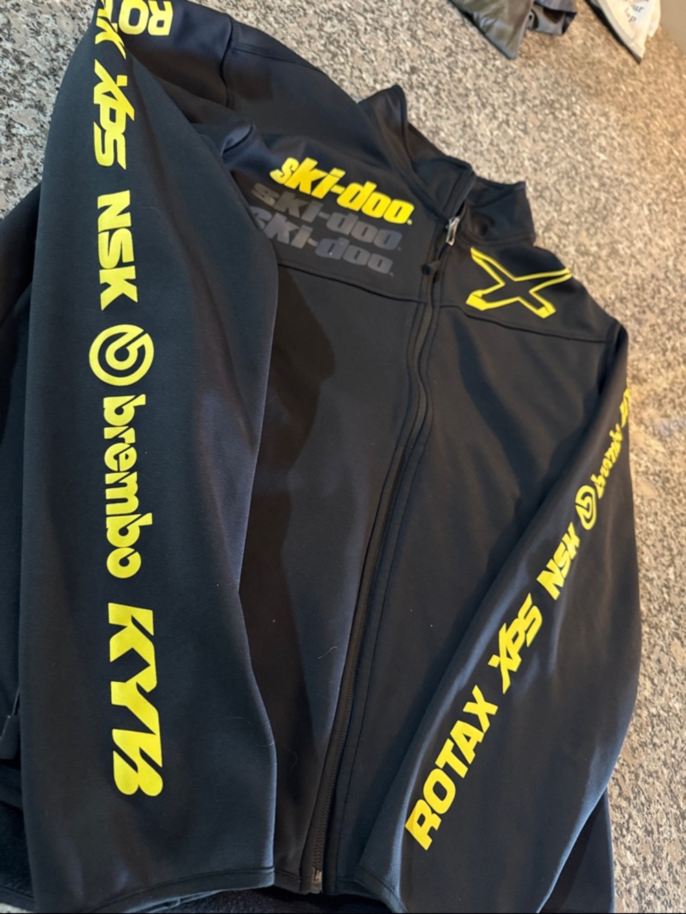 Ski-Doo Black Softshell Jacket with Yellow Logos - Picture 4 of 5